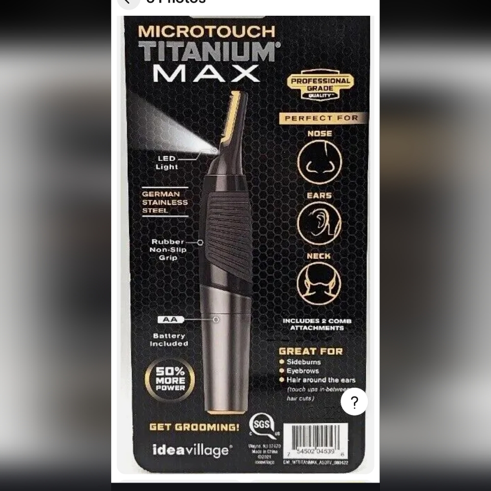 SOLD MERCARI-MicroTouch Titanium Max Led Lighted Personal Trimmer Grade NEW - Picture 2 of 5
